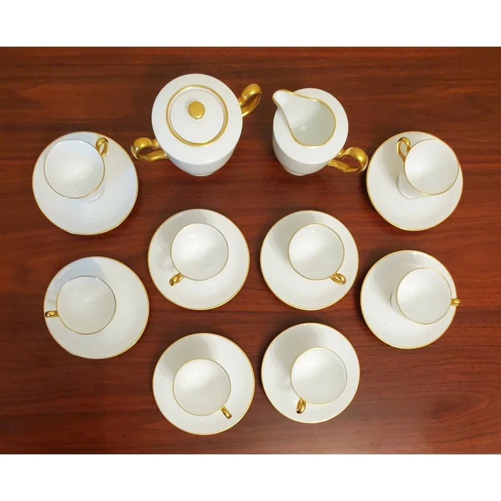Okura OAC Espresso Tea Set Cups Sugar Creamer 18 Pcs Hand Made Japan Orig $1,200